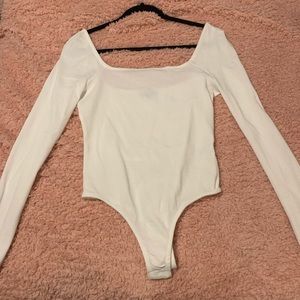 White square bodysuit
